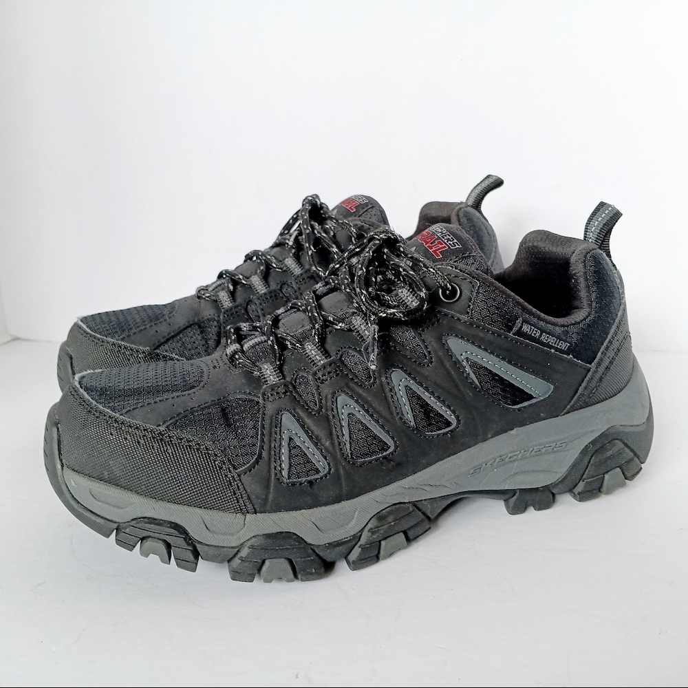 🖤 Skechers Trail Wide Fit Memory Foam Hiking Shoes Sneakers Mens 7 Leather